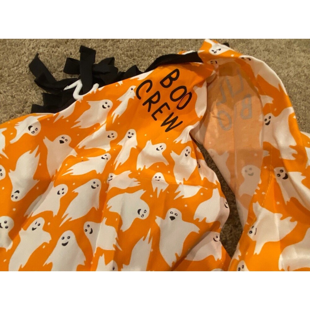 Coterie Mommy & Child Cotton Apron Set Halloween Boo/Lil Boo Ghosts Orange White